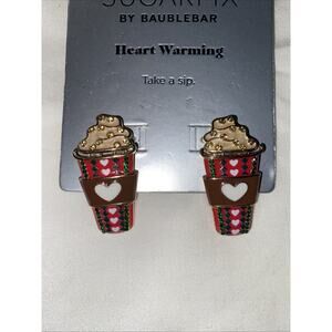 SUGERFIX by BAUBLEBAR Heart Warming Enamel Crystal Holiday Coffee Lattee